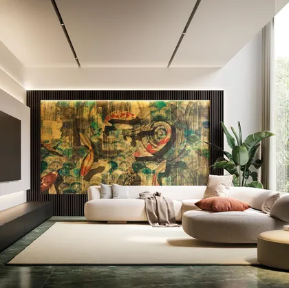 Carta da parati Gold Fish di Instabilelab