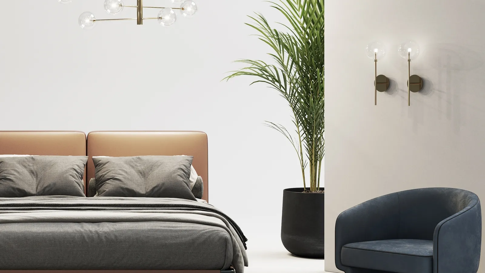 Lampada a sospensione Equinoxe in metallo con finitura ottone antico e diffusori in vetro soffiato trasparente di Ideal Lux