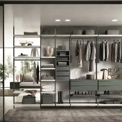 Cabina armadio Virgo V322 in nobilitato e laccato di Moretti Compact Giorno Notte