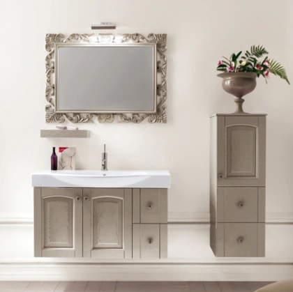 Mobile da Bagno sospeso in frassino laccato ACANTHIS AC22 di Compab