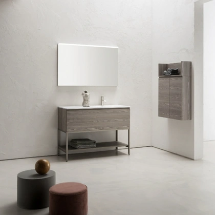 Mobile Bagno da appoggio in melaminico effetto legno B-GO BG003 di Compab