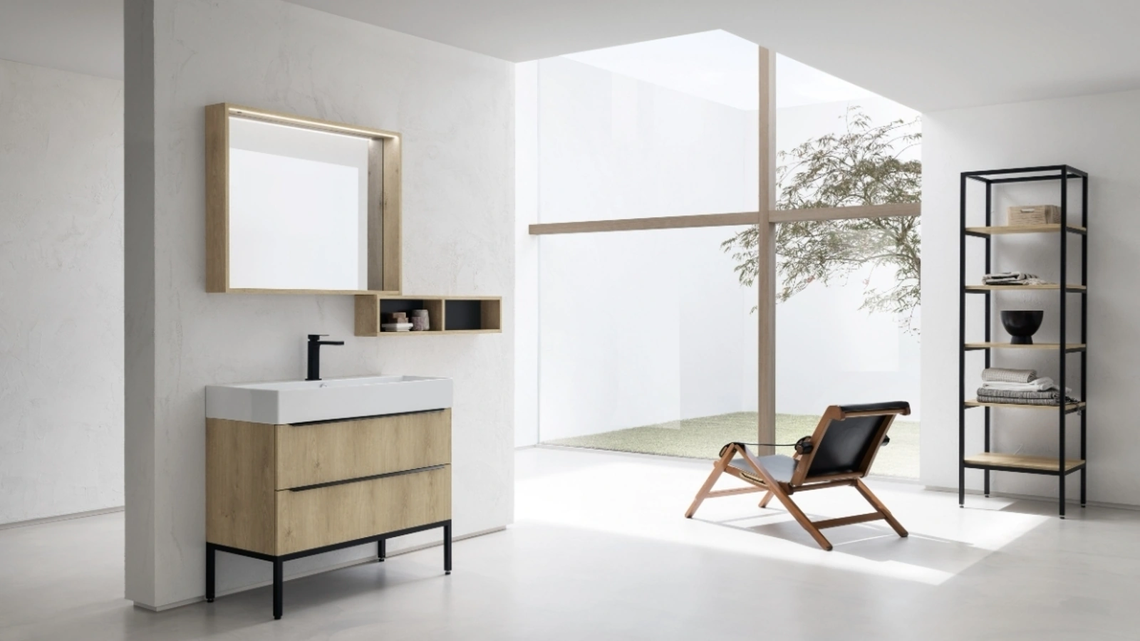 Mobile Bagno da appoggio in nobilitato effetto legno B201 BD023 di Compab