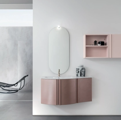 Mobile da Bagno sospeso in laccato opaco B201 BD025 di Compab