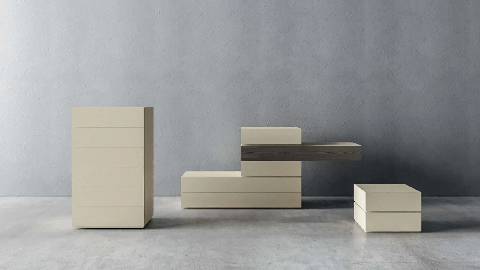 Gruppo Notte Modulo in laccato opaco di Veneran