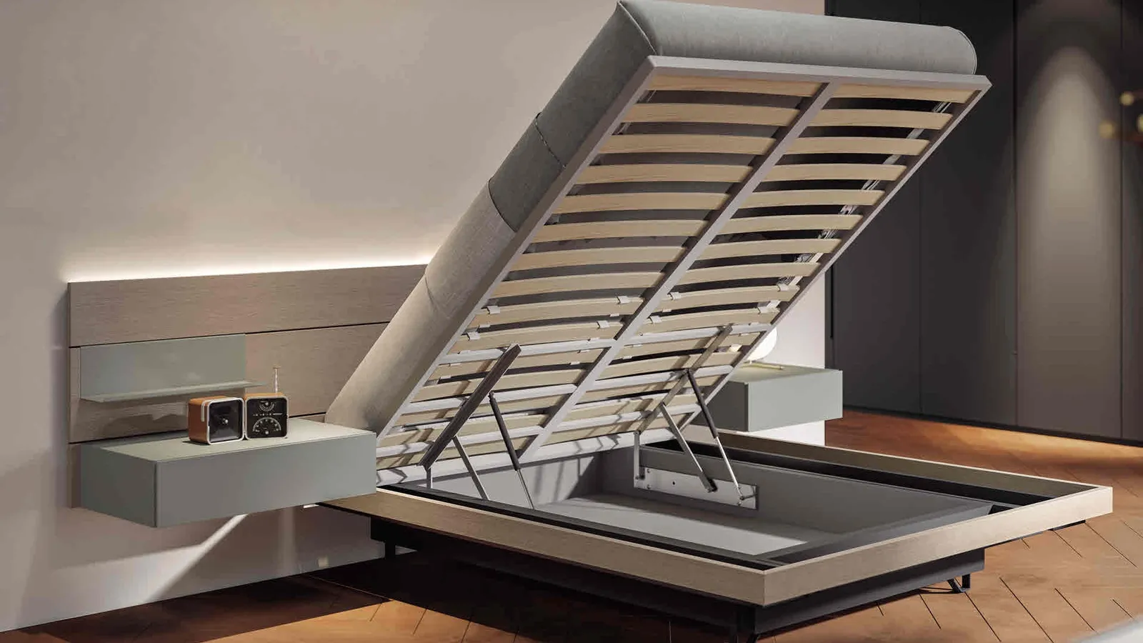 Letto 911 con box contenitore di Veneran