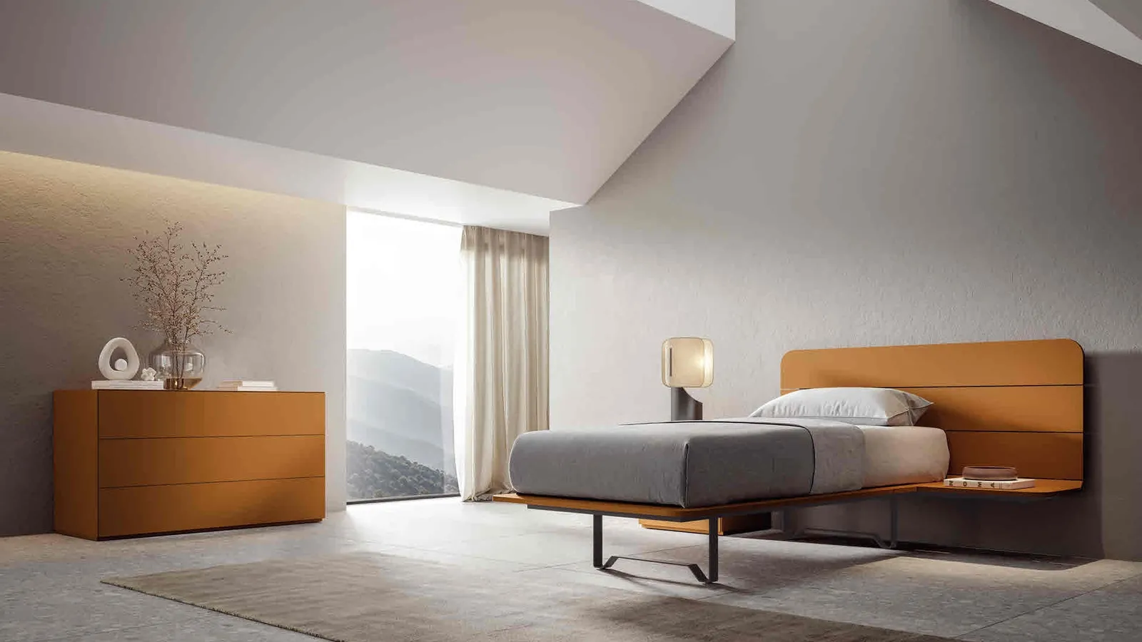 Letto in legno laccato Pinot di Veneran