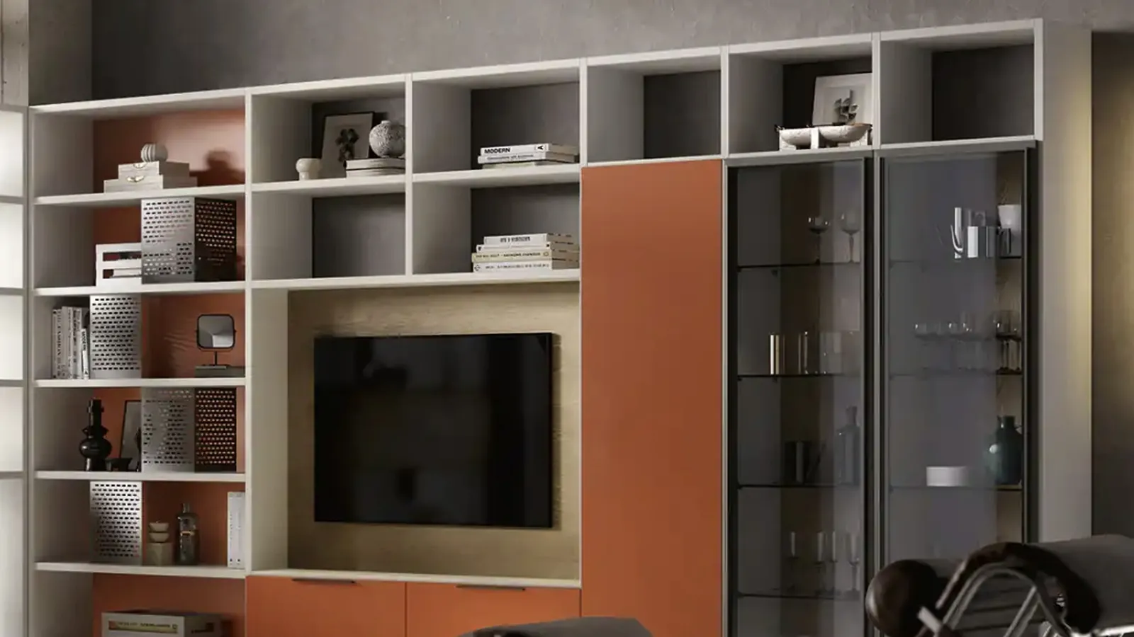 Libreria Kosmos KL211 di Moretti Compact Giorno Notte