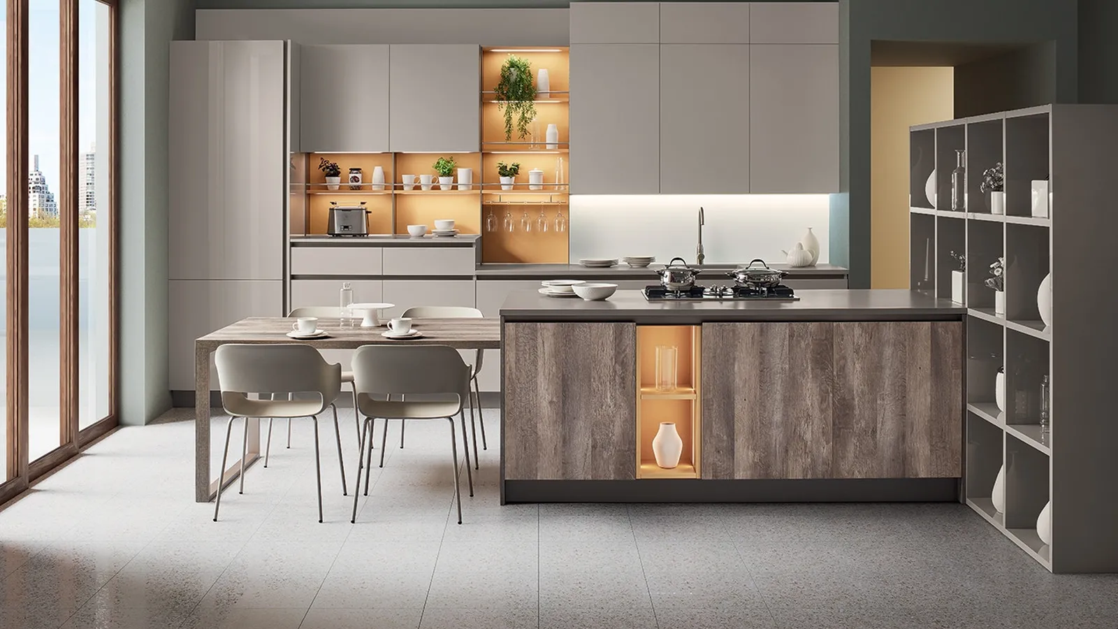 Libreria divisoria Living 06 di Veneta Cucine