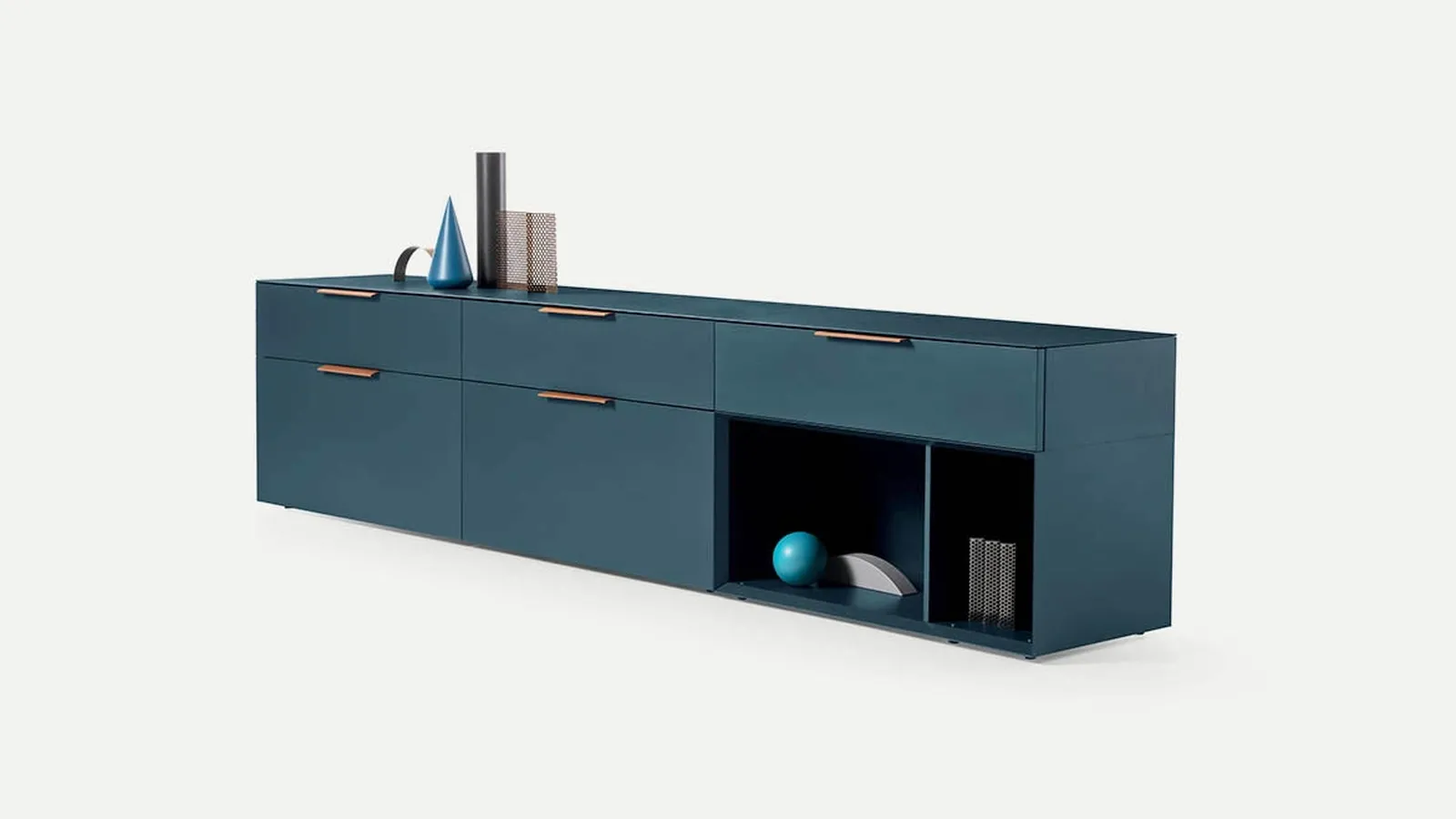 Madia Brema in laccato Mirto opaco di Pianca