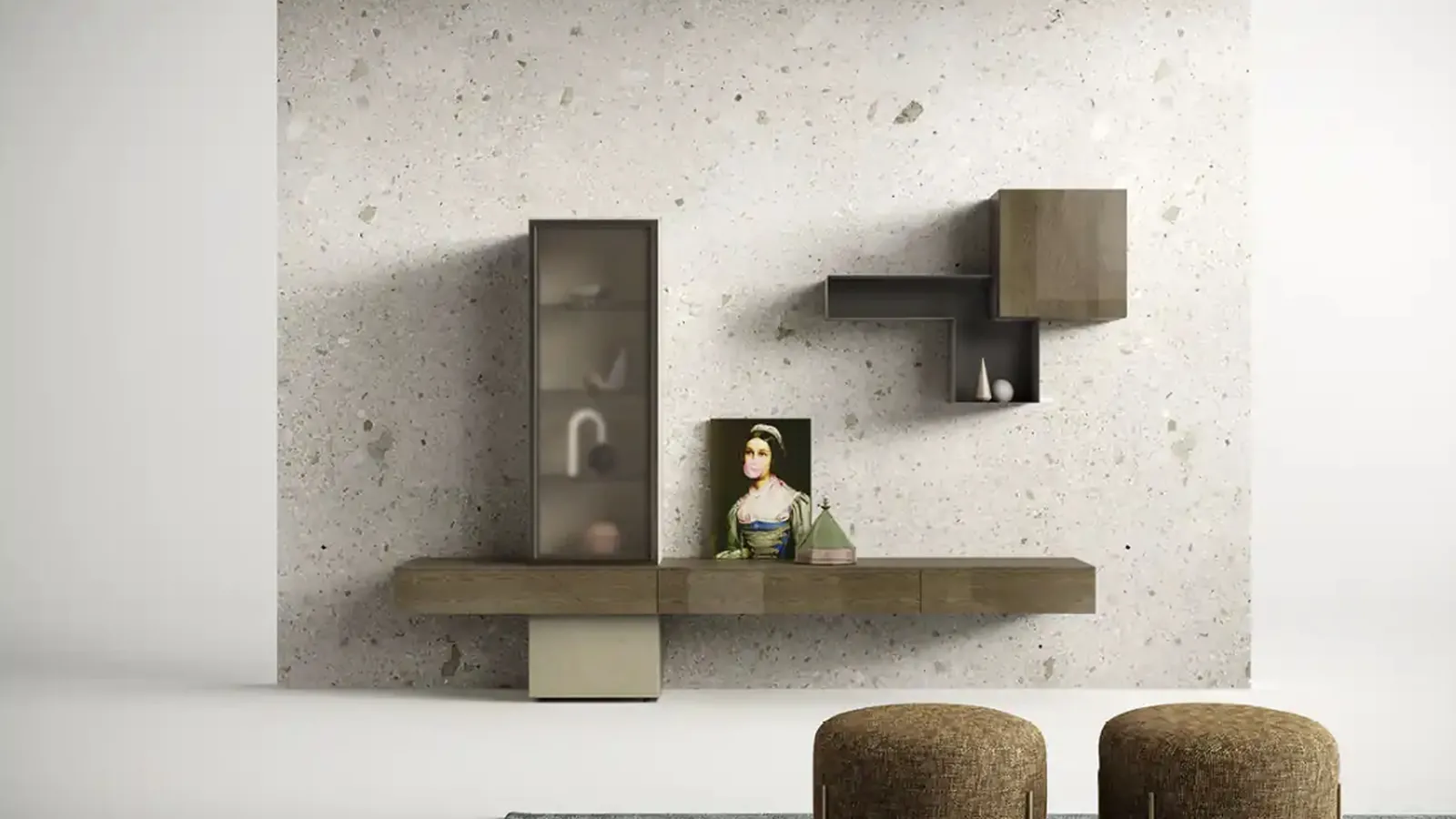 Parete Attrezzata Kosmos KC112 di Moretti Compact Giorno Notte