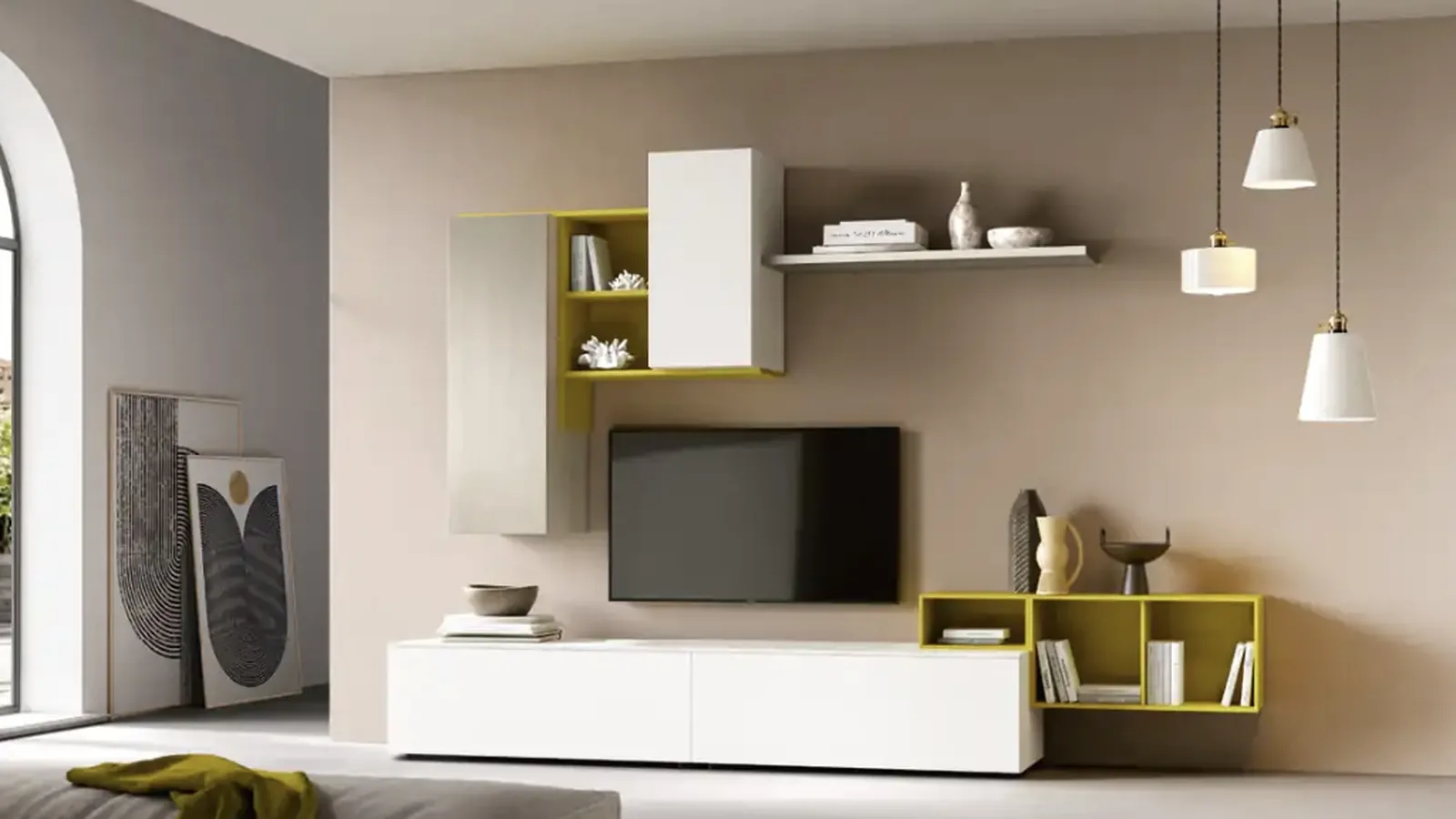 Parete Attrezzata Kosmos KF106 di Moretti Compact Giorno Notte