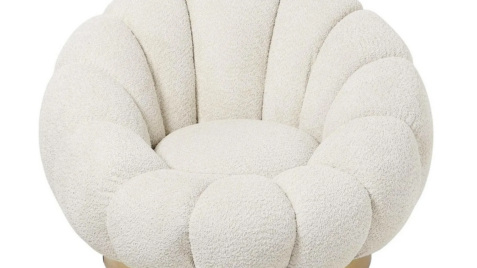 Poltroncina girevole in tessuto Naturale Florel di Bizzotto