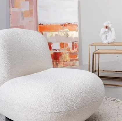 Poltrona girevole in tessuto Margot di Bizzotto