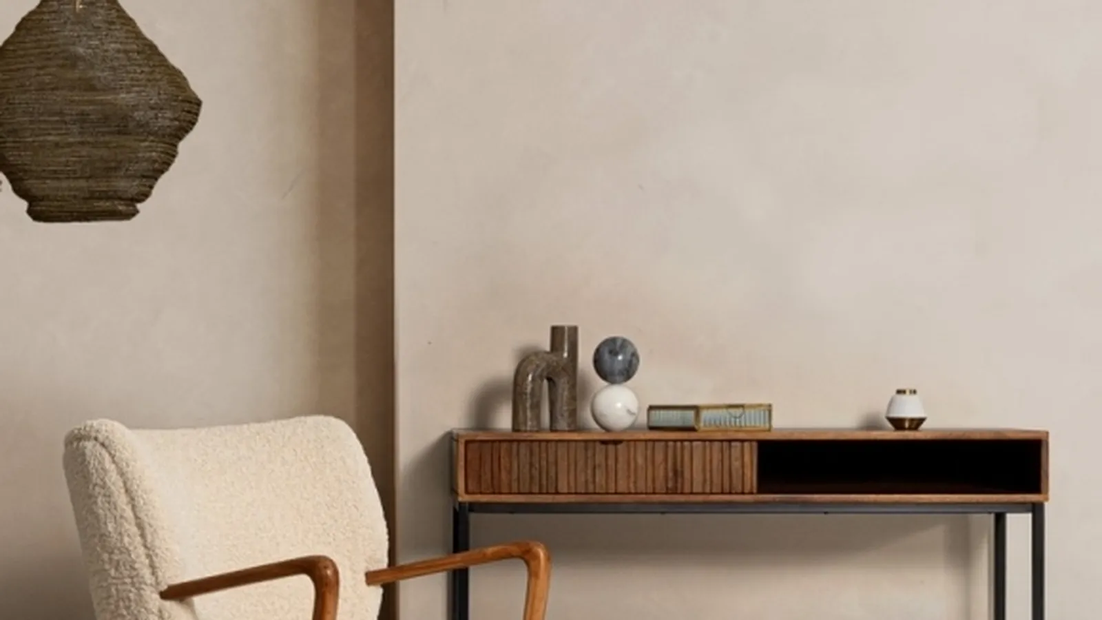 Poltroncina in tessuto e legno Moritz di Bizzotto