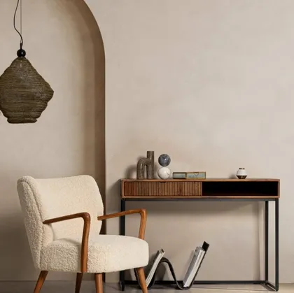 Poltroncina in tessuto e legno Moritz di Bizzotto