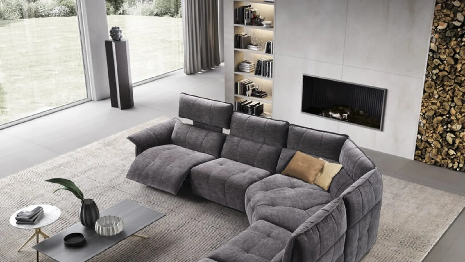 Divano relax angolare Borg di Franco Ferri