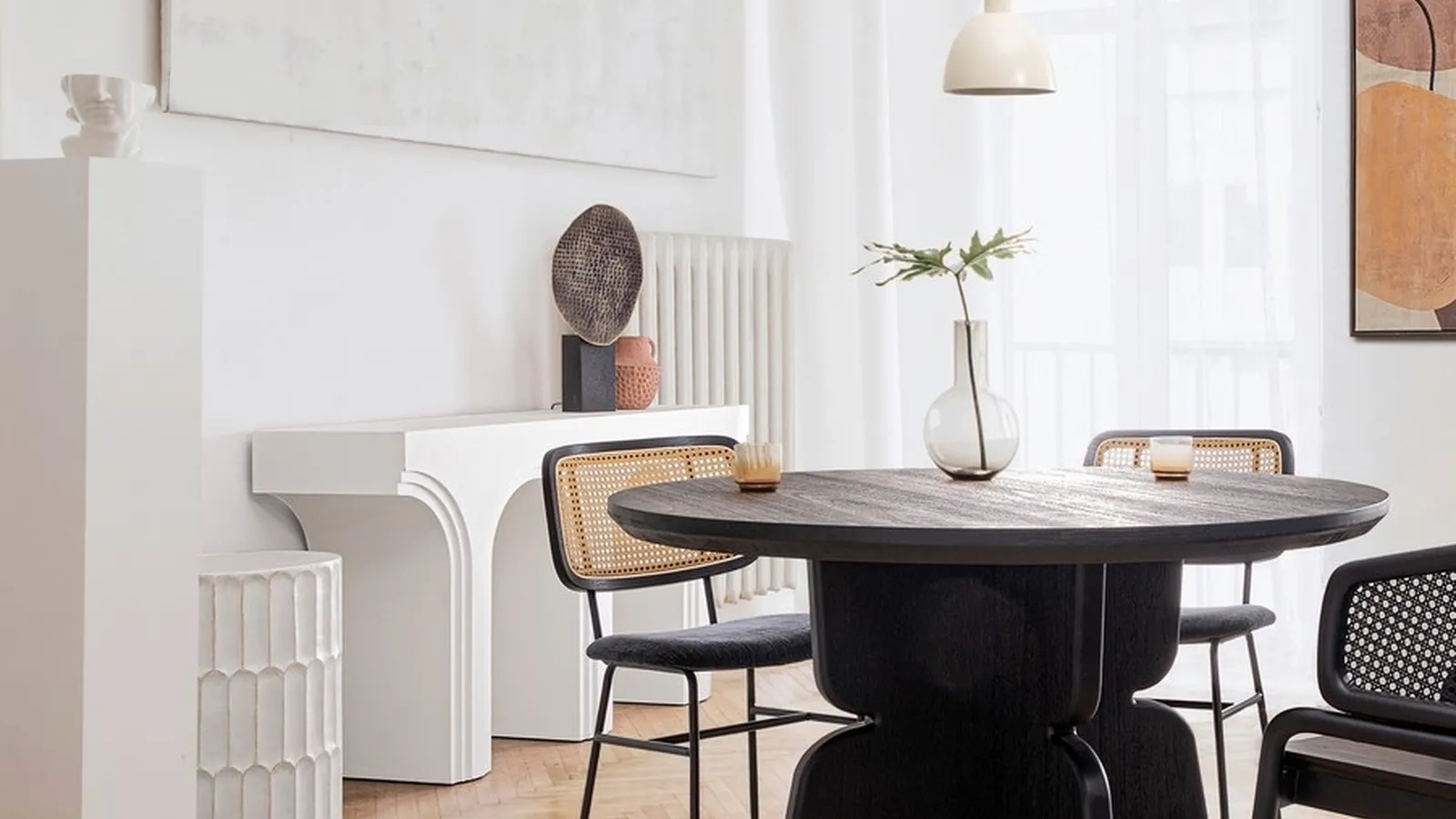 Sedia in acciaio, rattan e tessuto Glenna di Bizzotto