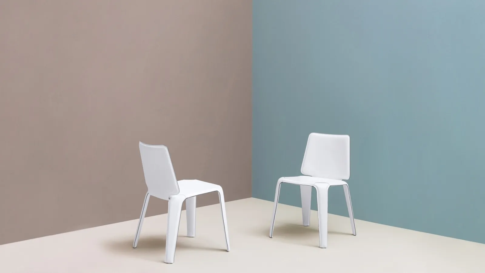 Sedia Mood in cuoio di Pedrali