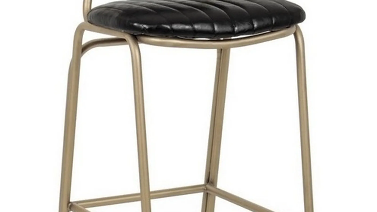 Sgabello Addy in ecopelle nero di Bizzotto