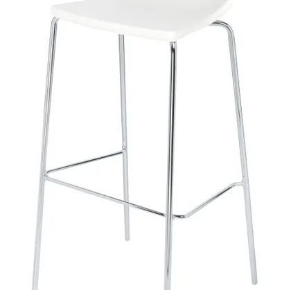 Sgabello Simply con seduta in tecnopolimero e base in metallo di Veneta Cucine