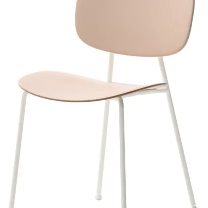 Sedia Tondina con seduta e schienale in polipropilene e base in metallo verniciato di Veneta Cucine