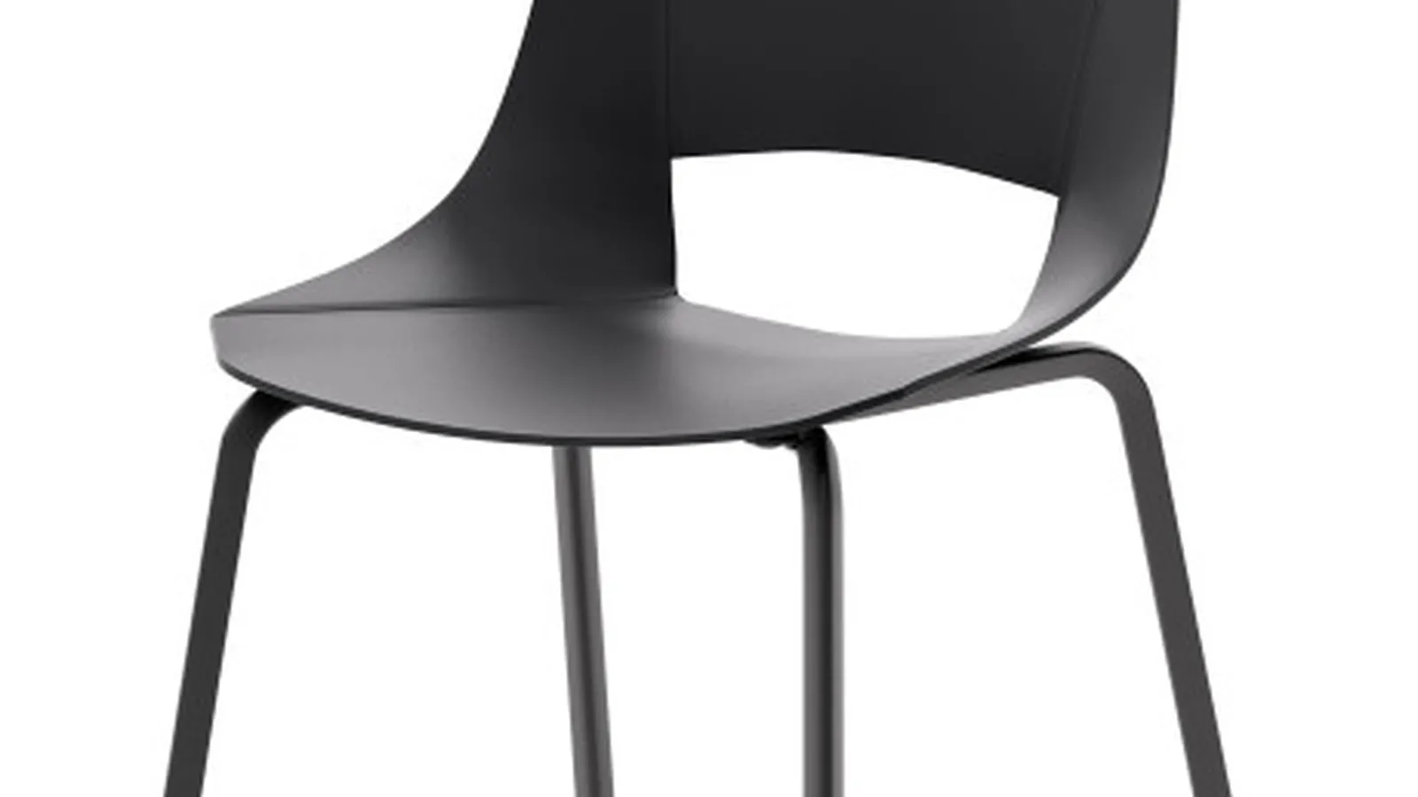 Sedia Flash in polipropilene con base in metallo verniciato di Veneta Cucine