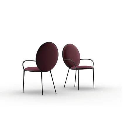 Sedia Bianca in tessuto e metallo di Zamagna