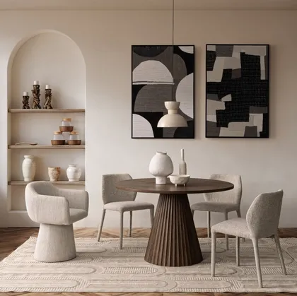 Tavolo rotondo in legno Orissa di Bizzotto