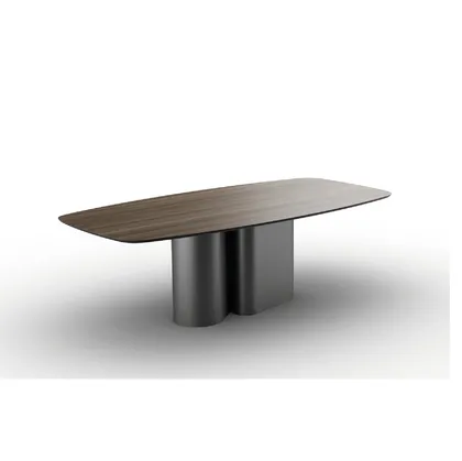 Tavolo Otis con top in Noce di Zamagna