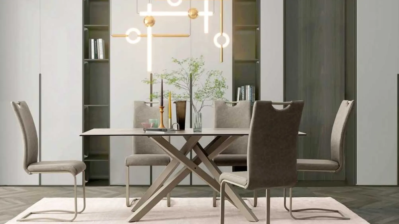 Tavolo Sean con top in ceramica di Bizzotto