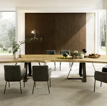 Tavolo fisso in quercia centenaria Vancouver di Alta Corte