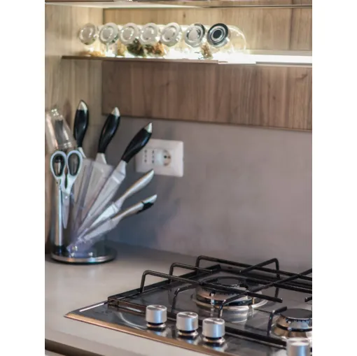 Cucina Start J Veneta color graffiato, gesso e legno a Messina