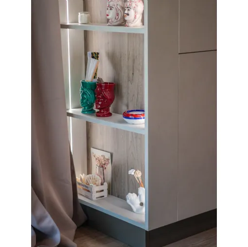 Cucina Start J Veneta color graffiato, gesso e legno a Messina