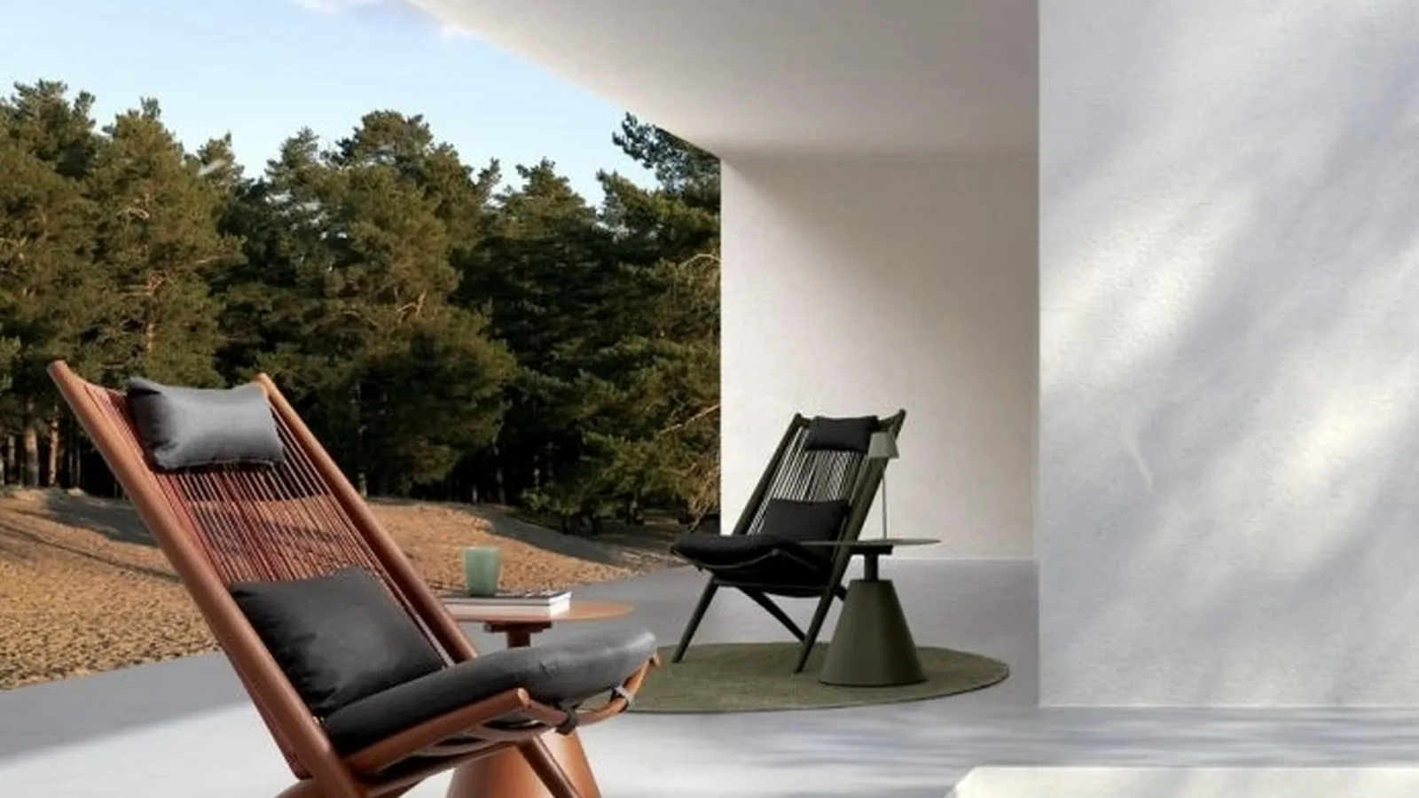 Poltroncina e Tavolino Aloha in tessuto e alluminio di Bizzotto