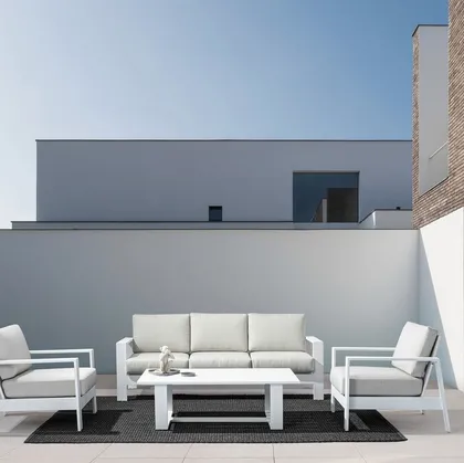 Arredo da esterno in alluminio e tessuto Baltic di Bizzotto