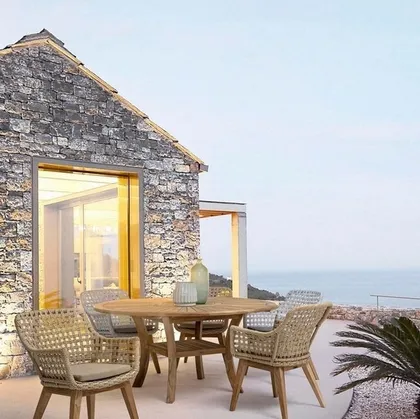 Tavolo rotondo in teak Maryland di Bizzotto