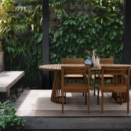 Sedia Rodano in legno di acacia di Bizzotto