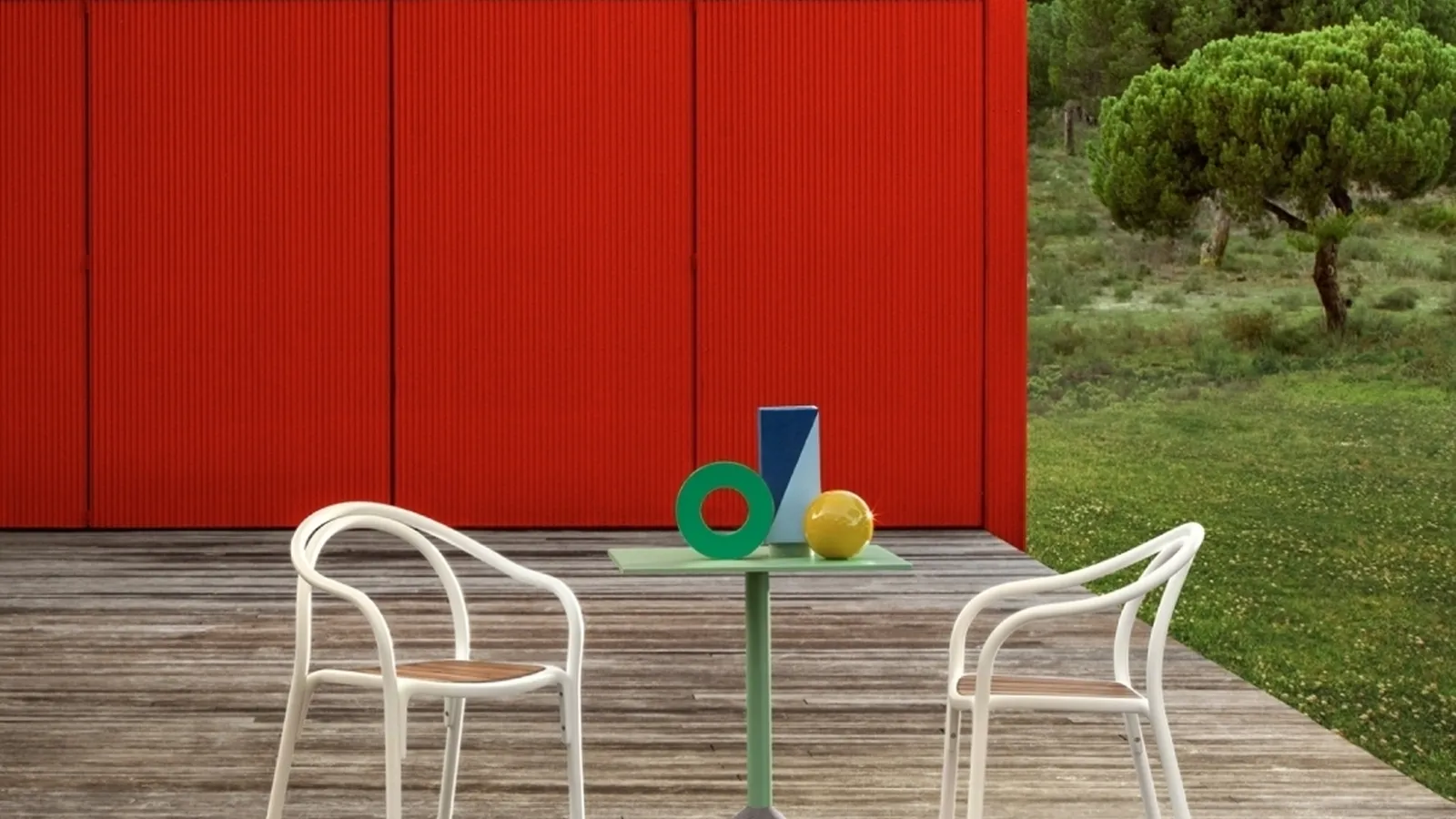 Tavolino da esterno Concrete di Pedrali