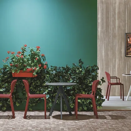 Sedia impilabile con o senza braccioli Dome di Pedrali