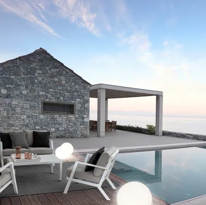 Arredo da esterno in alluminio e tessuto Harley di Bizzotto