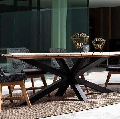 Sedia in corda nautica e teak Hesperia di Bizzotto