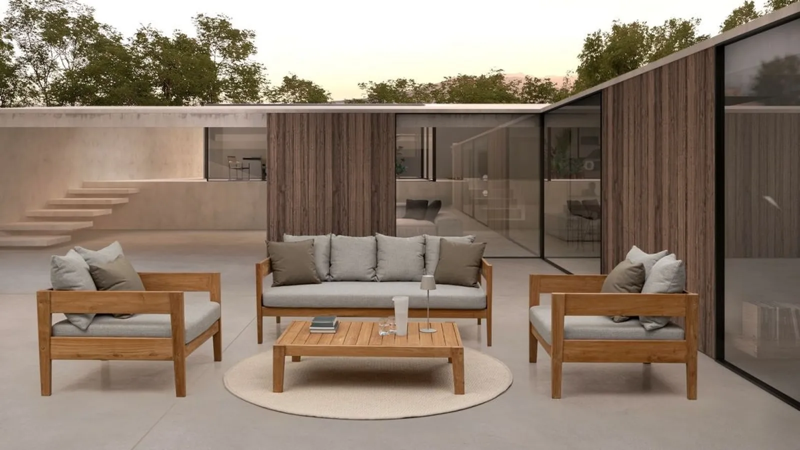  Arredo da esterno in Teak Kobo di Bizzotto