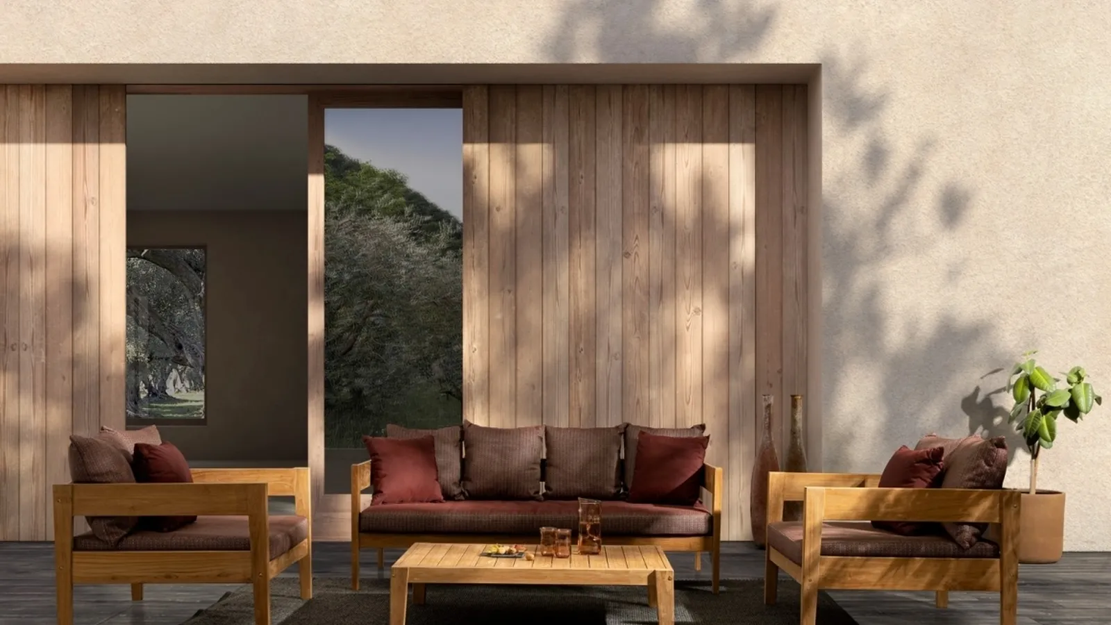  Arredo da esterno in Teak Kobo di Bizzotto