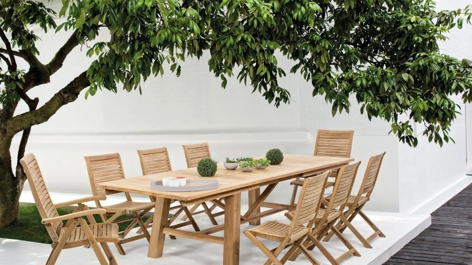 Tavolo e Sedie Maryland in teak di Bizzotto