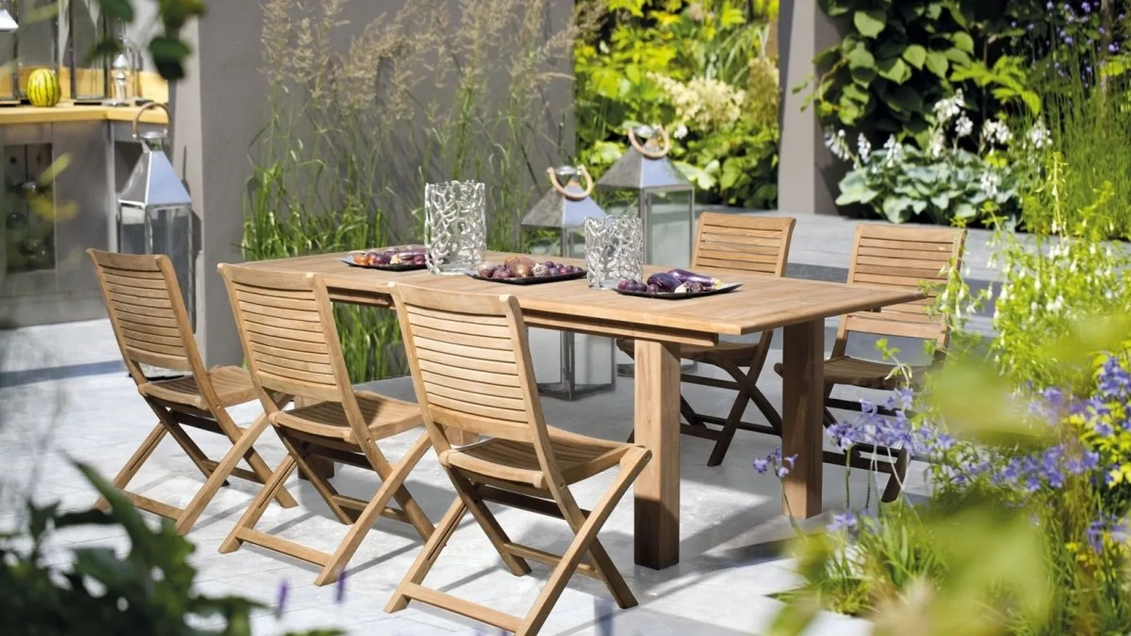 Tavolo e Sedie Maryland in teak di Bizzotto