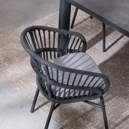 Sedia in corda e alluminio Odivelas di Bizzotto