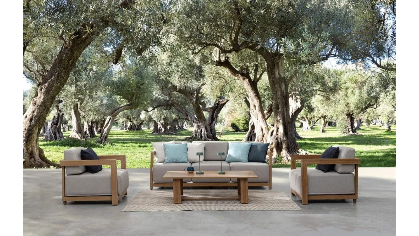 Arredo da esterno Theseus in alluminio e tessuto di Bizzotto