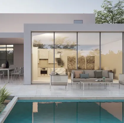 Arredo da esterno Ulises in alluminio e tessuto di Bizzotto