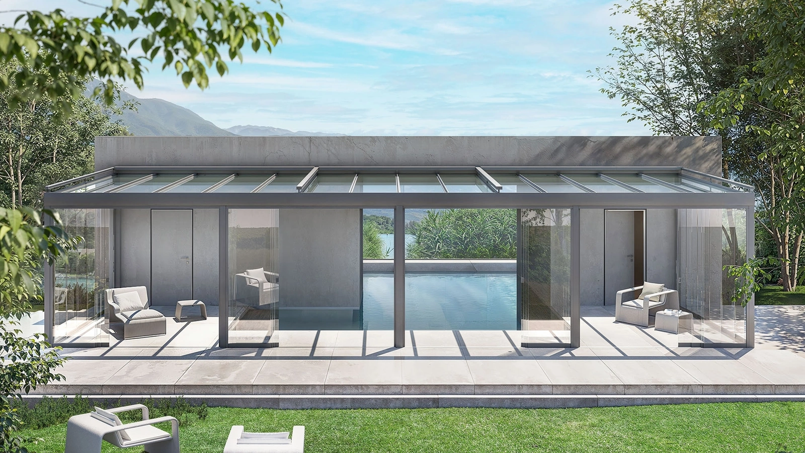 Pergola bioclimatica Nubes Fix di Protezioni