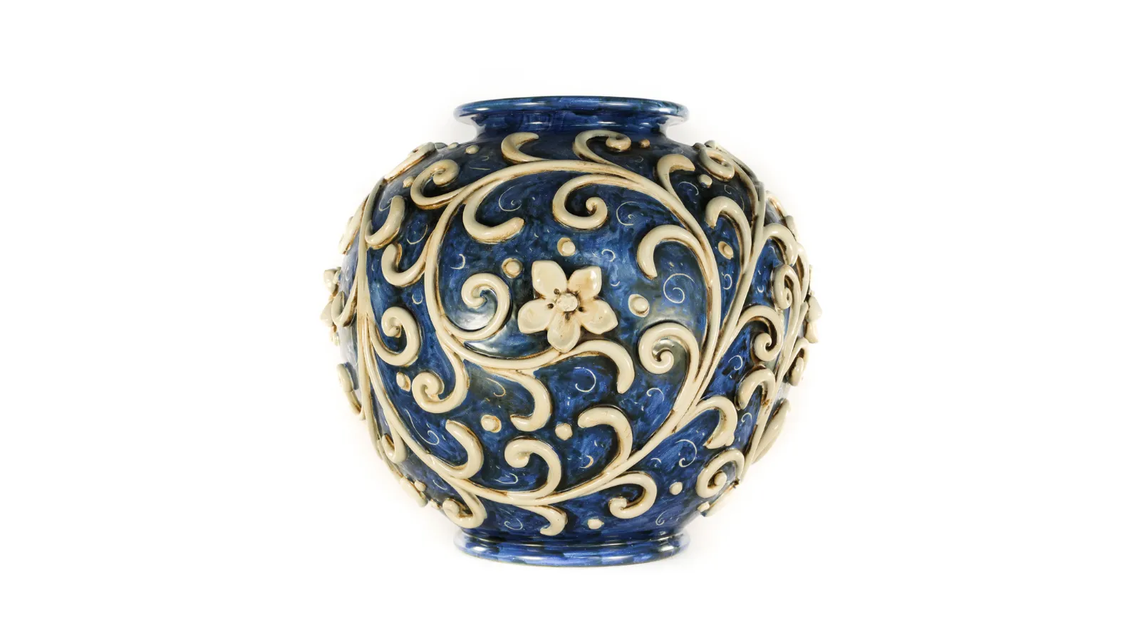 Vaso Applicato in Ceramica di Caltagirone